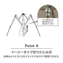 画像をギャラリービューアに読み込む, LINEDROPS 晴雨兼用 折り畳み傘 55cm