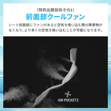 画像をギャラリービューアに読み込む, 空調ファン付きクールシート 【送料無料】