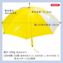 画像をギャラリービューアに読み込む, 暗い夜道も安心 ぴかぴかさ 光る傘