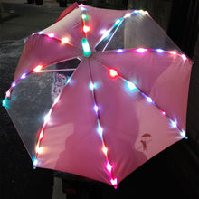 画像をギャラリービューアに読み込む, 暗い夜道も安心 ぴかぴかさ 光る傘