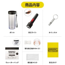 画像をギャラリービューアに読み込む, 防災緊急7点セット ボトルタイプ