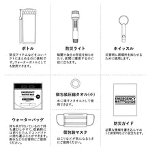 画像をギャラリービューアに読み込む, 防災緊急7点セット ボトルタイプ